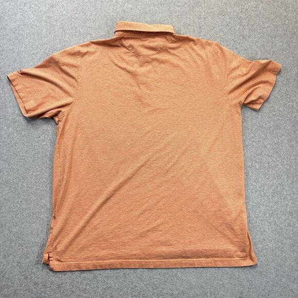 Peter Millar Polo Crown Soft Mens XL Cotton Silk Shirt Salmon Orange Golf READ - Picture 4 of 9